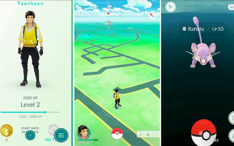 Giao diện của Pokémon GO